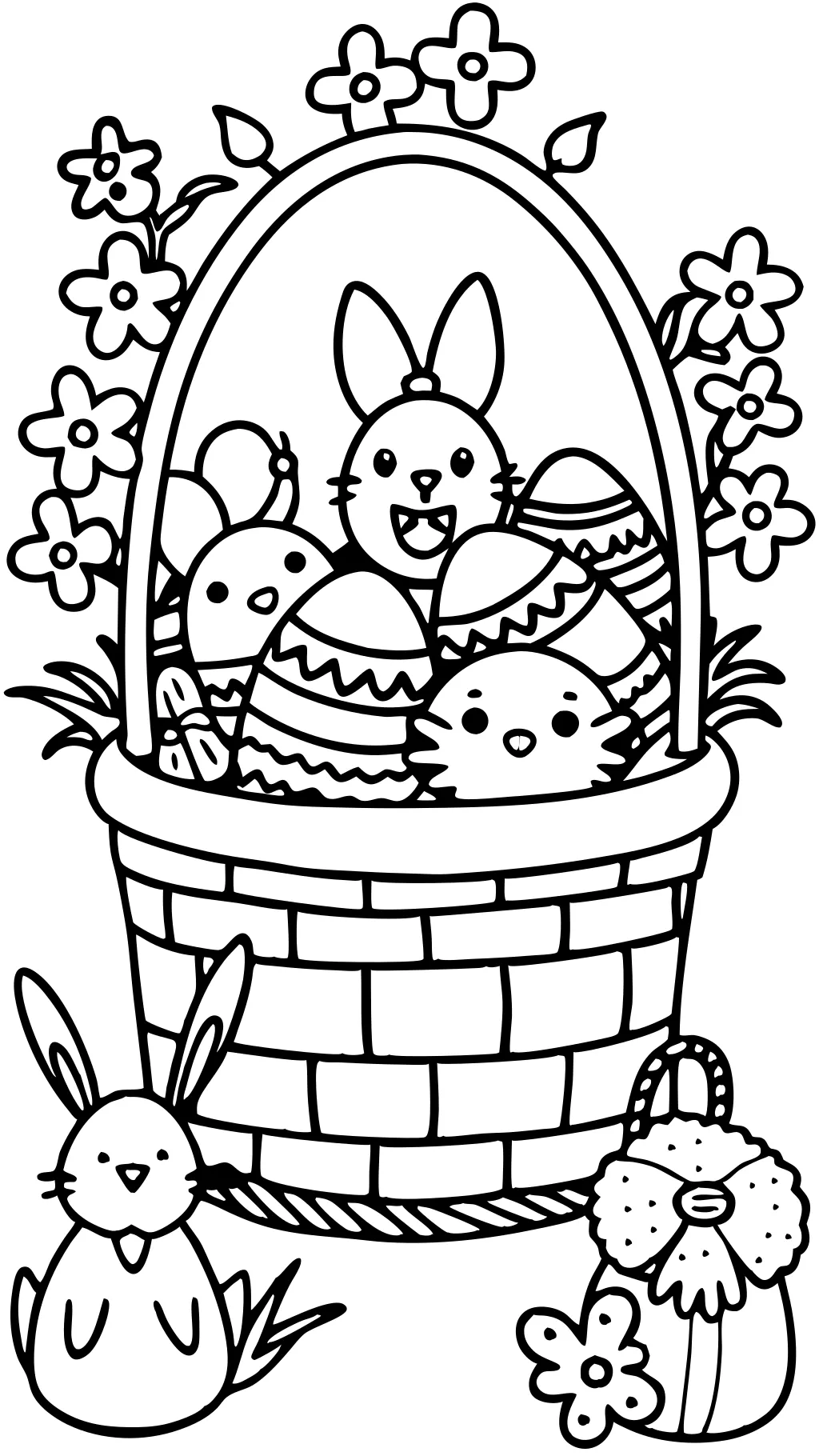 easter baskets coloring pages